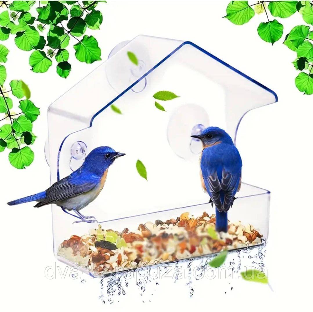 Годівниця для птахів на присосках на вікно!, фото 1
