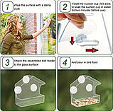 Годівниця для птахів на присосках на вікно!, фото 5