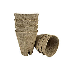 Торф'яний горщик для розсади Jiffy круглий 8х8 см із розрізами