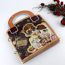 000109 Книжка на липучках Сумка Аватар, одягнена на липучках