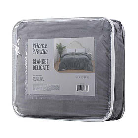 ARDESTO Покривало Delicate 200х220см, 100% поліестер, сірий світлий