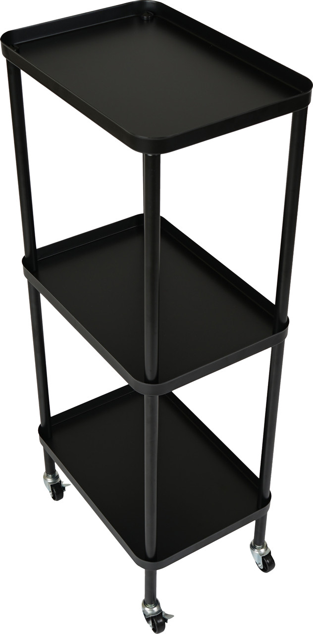 Етажерка Eco Fabric 3-х ярусна 38х26х89 см Чорна (EF-3626-3)