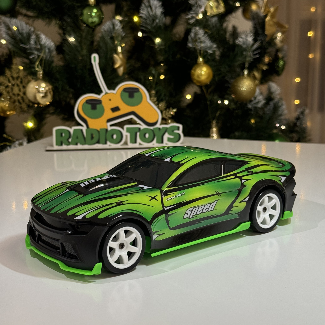 Дрифт машинка на радіоуправлінні Dodge Challenger NEON Green | Машинки для дрифту на пульті управління, фото 1