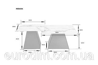 Журнальний столик INDIANA білий глянець/чорний (к-кт), фото 6