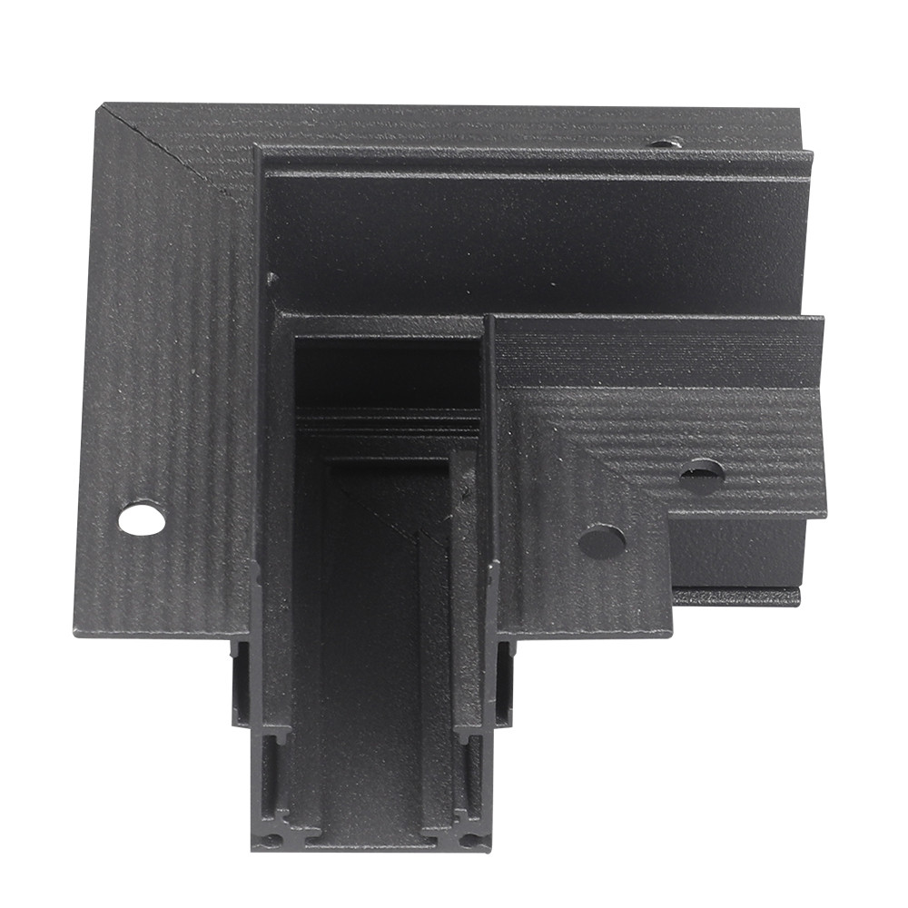 З'єднувач кутовий для магнітного шинопровода вбудованого чорний 48VDC