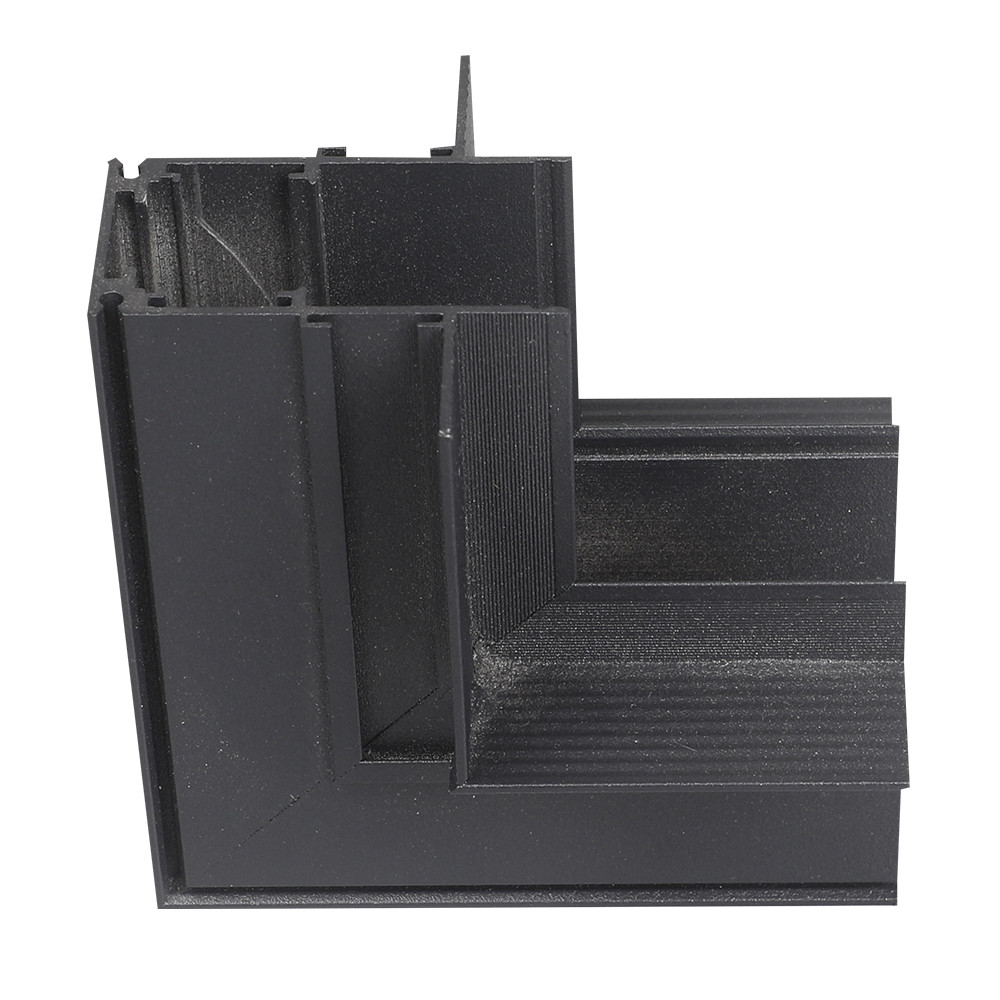 З'єднувач кутовий внутрішній для магнітного шинопровода вбудованого чорний 48VDC