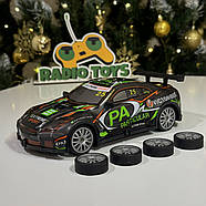 Машинка для дрифту на радіоуправлінні Extreme Black-Green | Дрифт машинки на пульті управління | Дрифтова машина на радіокеруванні, фото 5