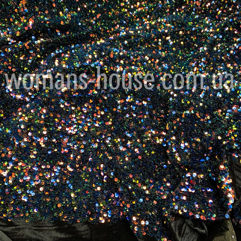 Велюр тканина з паєткою 150 см 200 г/м2 Бордовий, фото 1