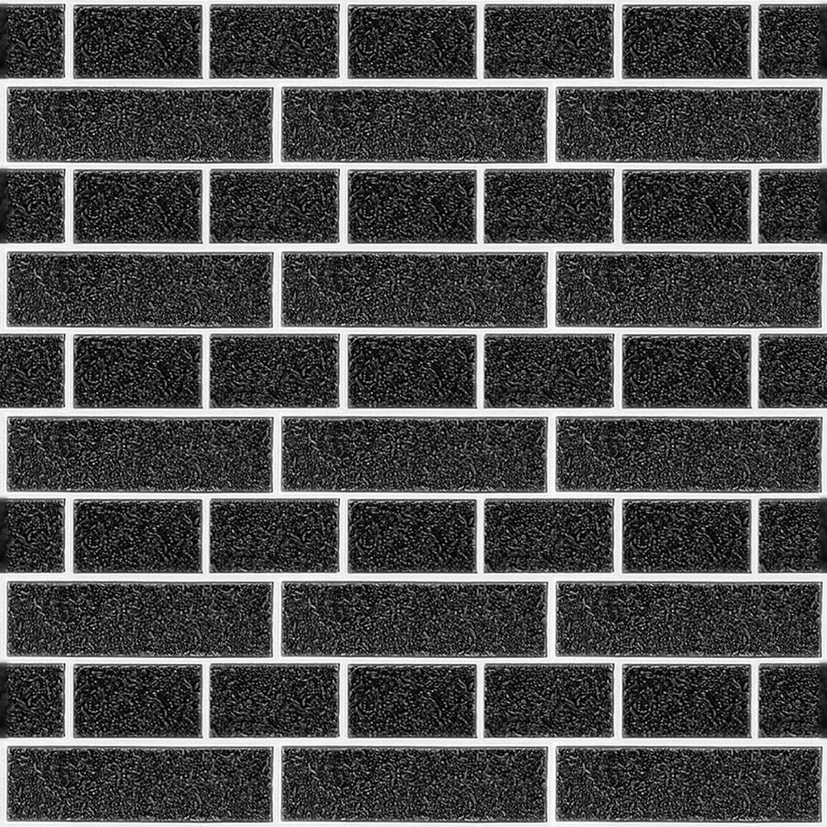 Панель стінова 700х700х5мм Чорна цегла з білим SW-00001503, фото 1