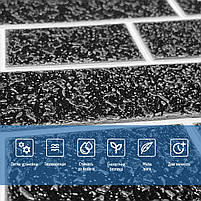 Панель стінова 700х700х5мм Чорна цегла з білим SW-00001503, фото 4