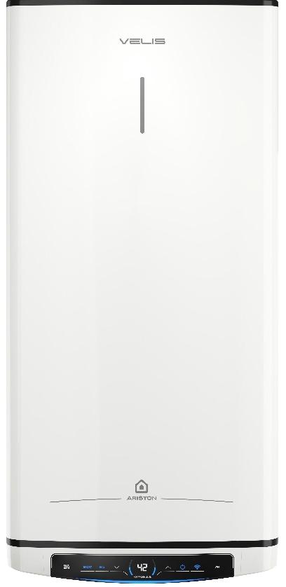 Ariston Водонагрівач електр. плаский слім VELIS PRO DRY WIFI 100 EU, 100л, 2*1,5кВт, сух тен, ун. монтаж,