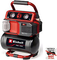 Einhell Компресор повітряний TE-AC 18/75 Li OF - Solo, акумуляторний 18В PXC, 8бар, 75л/хв, бак 5л, 7.76кг,