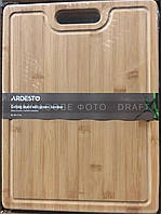 ARDESTO Дошка кухонна з жолобом Midori, 40х30х1.5см, бамбук