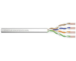 Digitus Кабель "вита пара" САТ 5e UTP, 100м, AWG 24/1, PVC, сірий