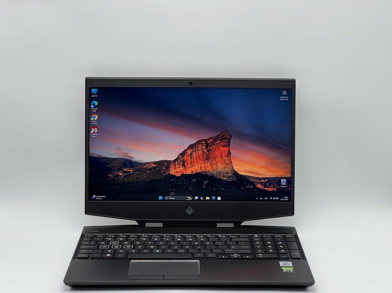 Б/в Ігровий ноутбук HP Omen 15-dh1053nr 15.6" 1920x1080| i7-10750H| 32GB RAM| 480GB SSD| RTX 2070 8GB