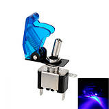 Перемикач, тумблер, вимикач живлення 12В 20А LED, синій, фото 2