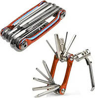 Мультитул для велосипеда 11 в 1 жовтогарячий ORG