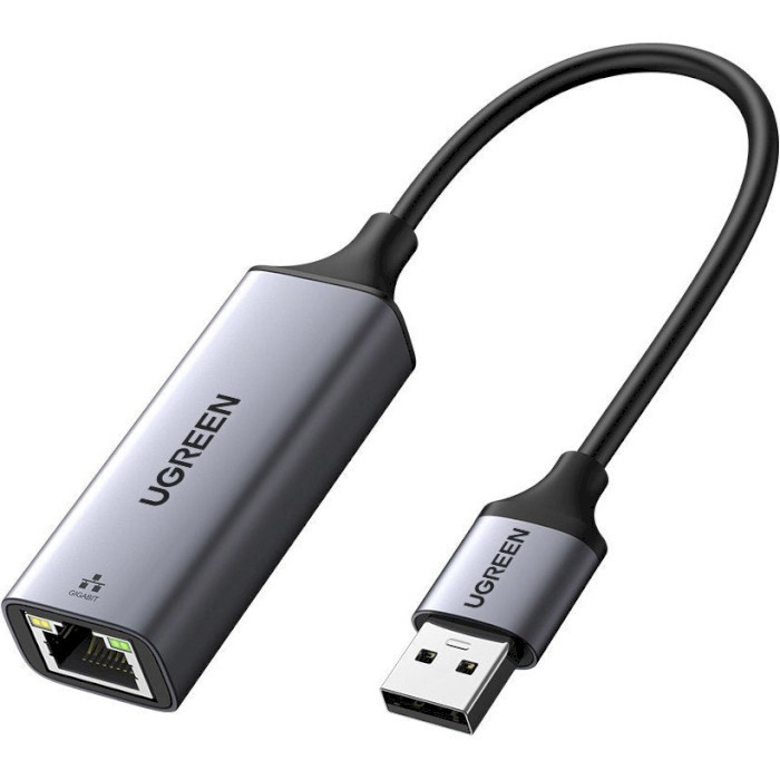 Мережевий адаптер UGREEN CМ209 USB 3.0-Gigabit Ethernet RJ45/Space Grey (UGR-50922)