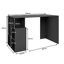 Cтіл письмовий з полицями М-ЗОН Джеко 1200/3 Німфея Альба (MZN-031022), фото 5