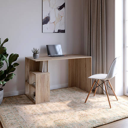 Cтіл письмовий з полицями М-ЗОН Джеко 1200/3 Сонома (MZN-031023), фото 1