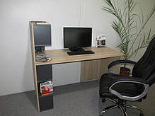 Cтіл комп'ютерний з полицями М-ЗОН Джеко 1416L лівий Сонома/Антрацит (MZN-031027), фото 4