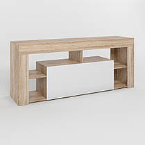 Тумба під телевізор із 4 полицями М-ЗОН Джеко 140 Сонома/Німфея Альба (MZN-031035), фото 2
