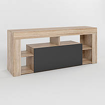 Тумба під телевізор із 4 полицями М-ЗОН Джеко 140 Сонома/Антрацит (MZN-031036), фото 2