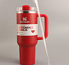 Термос термочашка Stanley Quencher H2.0 Tumbler з нержавіючої сталі 1,18 л Red Cranberry, фото 7