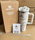 Термос термочашка Stanley Quencher H2.0 Tumbler з нержавіючої сталі 1,18 л Gray Marble KT6007810, фото 3
