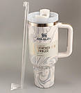 Термос термочашка Stanley Quencher H2.0 Tumbler з нержавіючої сталі 1,18 л Gray Marble KT6007810, фото 5