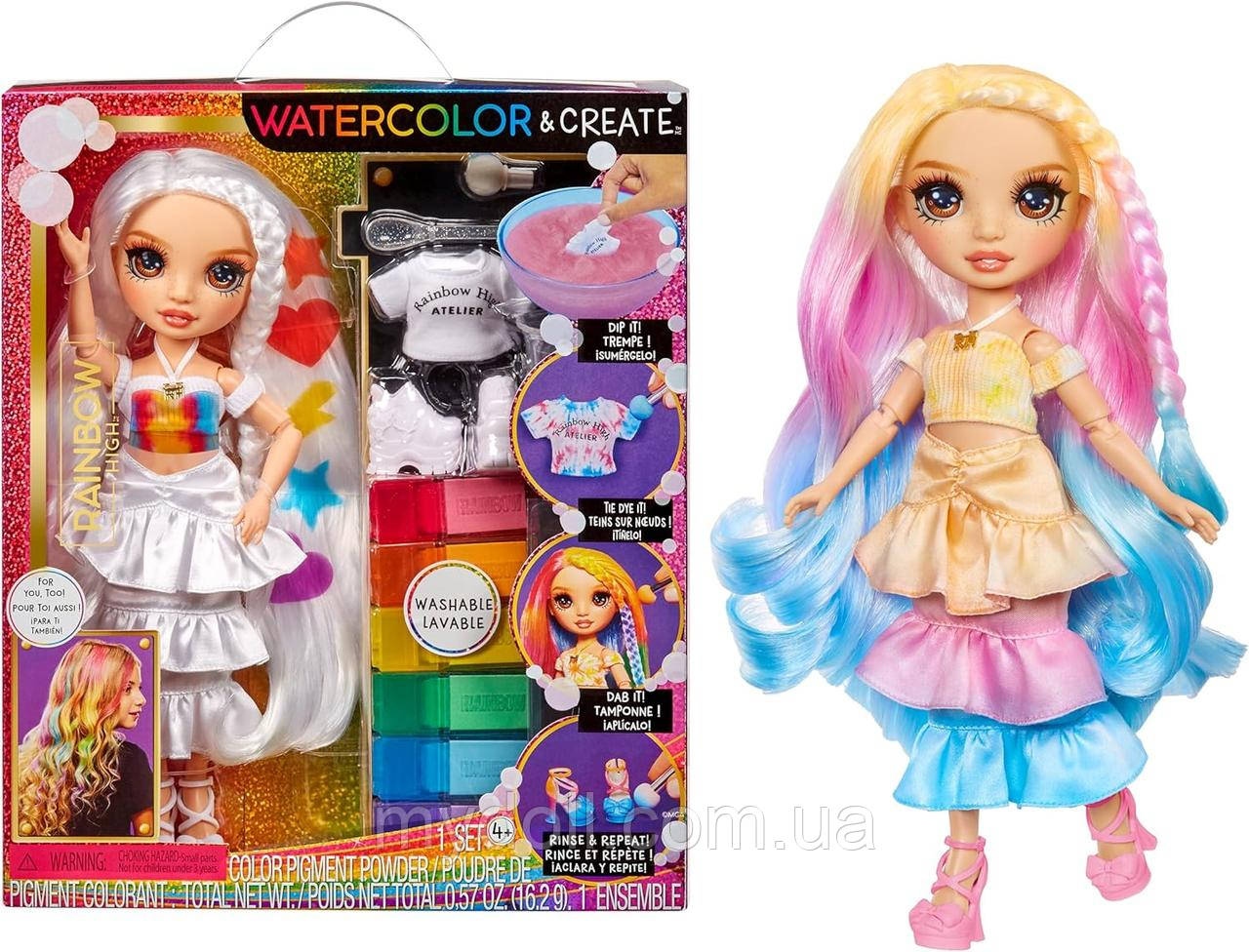 Лялька Рейнбоу Хай Розфарбуй та створи сам Карі очі Rainbow High Watercolor Create Brown Eyes 507598 Оригінал