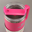 Термос термочашка Stanley Quencher H2.0 Tumbler з нержавіючої сталі 1,18 л Pink Dusk KT6007811, фото 3