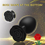 Анальний силіконовий корок троянда We Love S size, фото 2