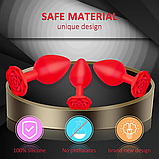 Анальний силіконовий корок троянда We Love L size, фото 7