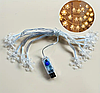 Світлодіодна LED гірлянда Сніжинки USB 40LED 6м Різнокольорова, фото 4