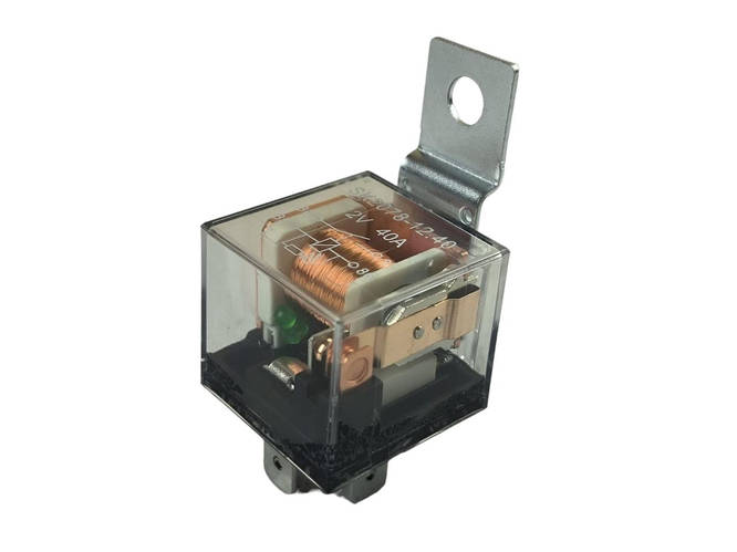 Реле 4 контакта 12В 40А универсальное, стартера, света (с креплением и ...