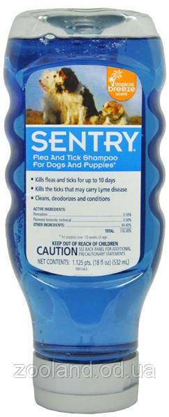20189 Sentry Dog Tropical Breeze Flea & Tick Shampoo, 532 мл