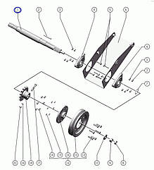 Вал контрпривода жниварки на комбайн Дон-680