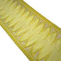 Стрейчеве (еластичне) мереживо жовтого кольору, ширина 22 см