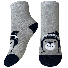 Дитячі махрові шкарпетки (розмір 10-12, срібло-меланж) 9283