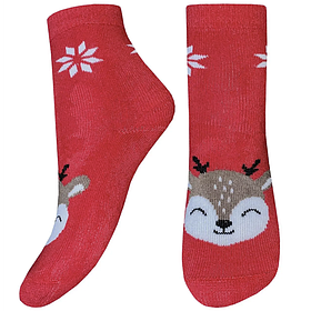 Дитячі махрові шкарпетки (розмір 10-12, червоний) 9314