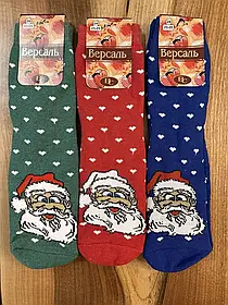 Жіночі шкарпетки махрові високі новорічні (розмір 36-38) Версаль 2001/24