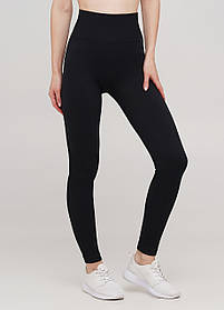 Легінси в рубчик з моделюючим швом ззаду LEGGINGS RIB (S/M, чорний) GIULIA