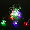 Світлодіодна LED гірлянда Сніжинки USB 40LED 6м Різнокольорова, фото 5