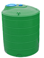 Ємність 3000 л дві горловини вертикальна зелена