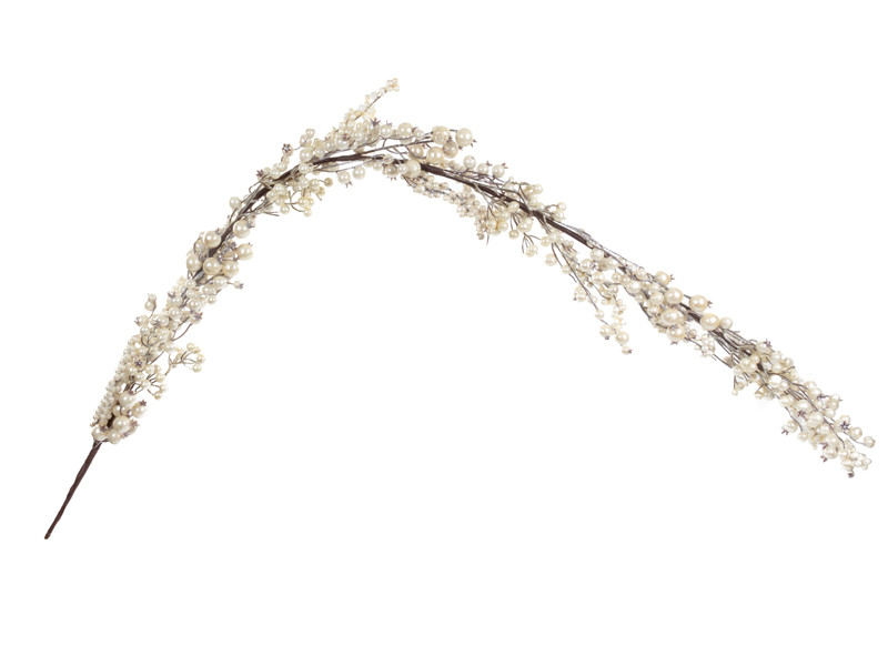 Гілка декоративна 150 см біла (пластик/папір), фото 1