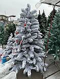 Лита сосна Елітна засніжена 2.30 м 53 лита ялинка заснижена/єль із пластику/ялинка зі снігом, фото 3