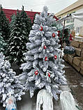Лита сосна Елітна засніжена 2.30 м 53 лита ялинка заснижена/єль із пластику/ялинка зі снігом, фото 2