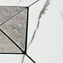 Плитка мозаїка ПЕТ самоклеюча Кам'яні ромби під мармур 300х300х4мм панель стінова декор