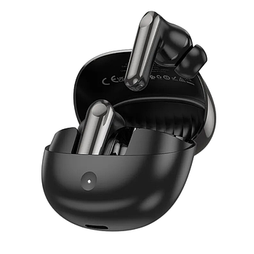 Бездротові вакуумні bluetooth навушники чорні з кейсом зарядним для телефона з мікрофоном маленькі Hoco